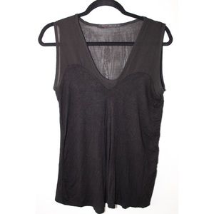 💗Sheer Black Tank Top